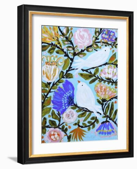 Sweet Love Birds II-Karen Fields-Framed Art Print