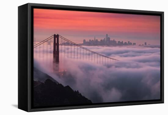 Sweet New Fog City Candy Sky Sunrise Golden Gate Bridge San Francisco-Vincent James-Framed Premier Image Canvas