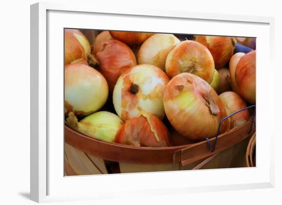 Sweet Onions at a Farmer's in Savannah, Georgia, USA-Joanne Wells-Framed Photographic Print