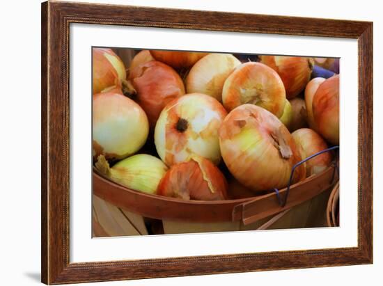 Sweet Onions at a Farmer's in Savannah, Georgia, USA-Joanne Wells-Framed Photographic Print