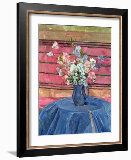 Sweet Peas and Pinks (Oil on Canvas)-Timothy Easton-Framed Giclee Print