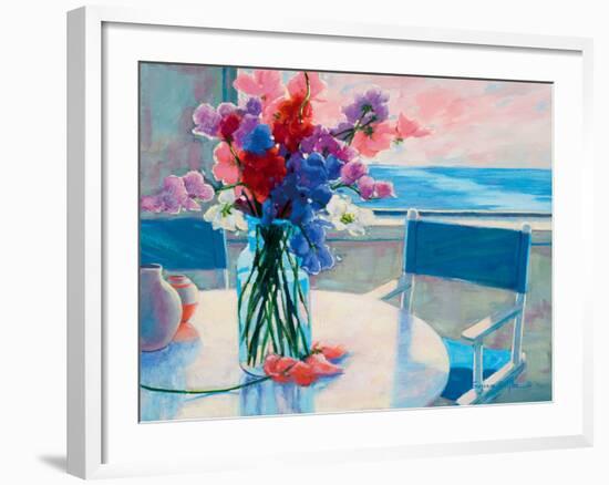 Sweet Peas by the Sea-Suzanne Hoefler-Framed Giclee Print