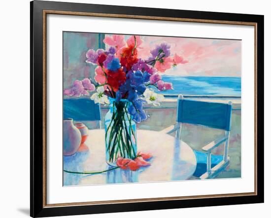 Sweet Peas by the Sea-Suzanne Hoefler-Framed Giclee Print