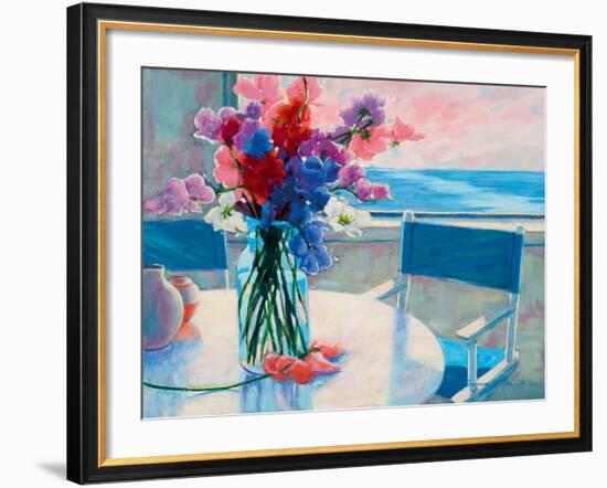 Sweet Peas by the Sea-Suzanne Hoefler-Framed Giclee Print