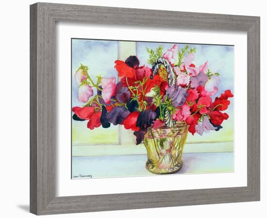 Sweet Peas in a Vase-Joan Thewsey-Framed Giclee Print