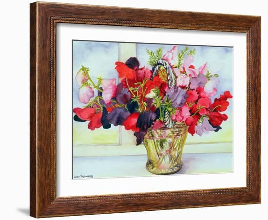 Sweet Peas in a Vase-Joan Thewsey-Framed Giclee Print