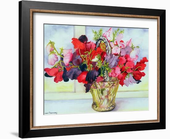 Sweet Peas in a Vase-Joan Thewsey-Framed Giclee Print