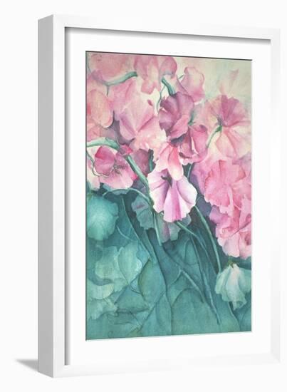 Sweet Peas, Pink Pride-Karen Armitage-Framed Giclee Print