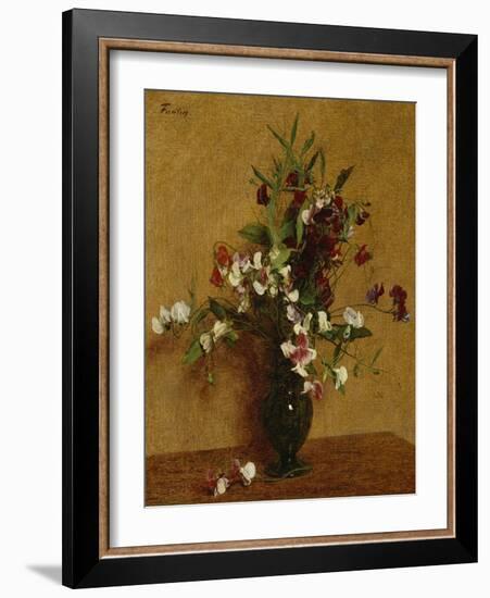 Sweet Peas. Pois de Senteur, 1888-Henri Fantin-Latour-Framed Giclee Print