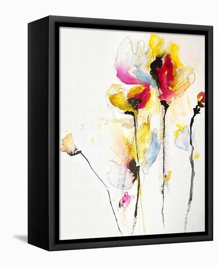 Sweet Peas-Karin Johannesson-Framed Stretched Canvas