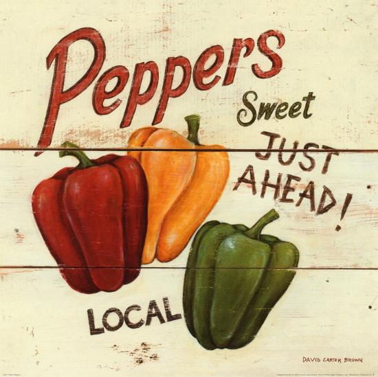 Sweet Peppers-David Carter Brown-Framed Print Mount