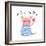 Sweet Pig Declaration of Love - Dad-Baksiabat-Framed Art Print