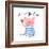 Sweet Pig Declaration of Love - Mom-Baksiabat-Framed Art Print