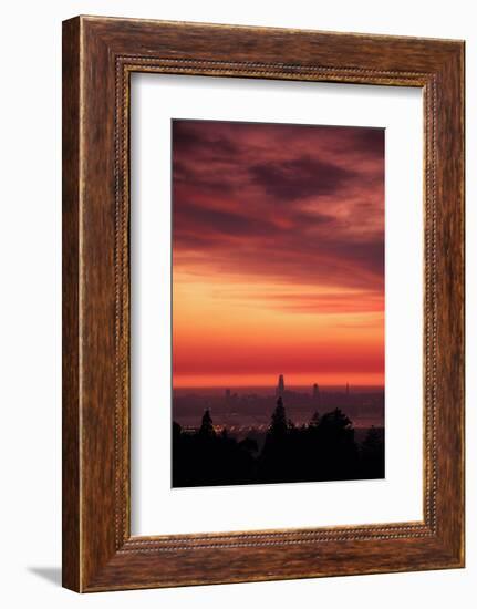 Sweet Silk Sunset Over San Francisco Golden Fire in the Sky-Vincent James-Framed Photographic Print