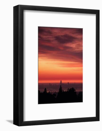 Sweet Silk Sunset Over San Francisco Golden Fire in the Sky-Vincent James-Framed Photographic Print