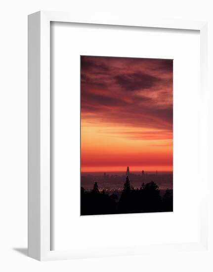 Sweet Silk Sunset Over San Francisco Golden Fire in the Sky-Vincent James-Framed Photographic Print