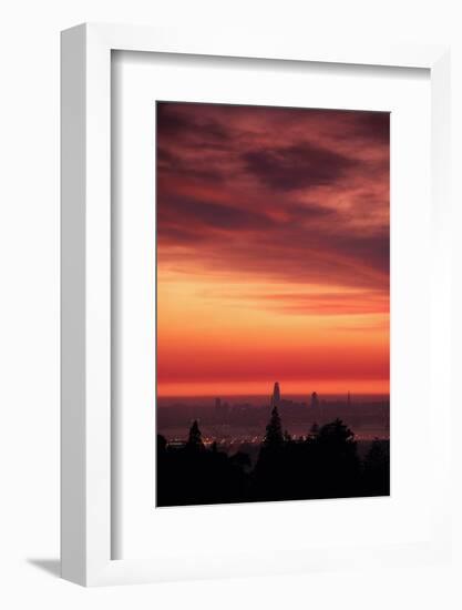 Sweet Silk Sunset Over San Francisco Golden Fire in the Sky-Vincent James-Framed Photographic Print