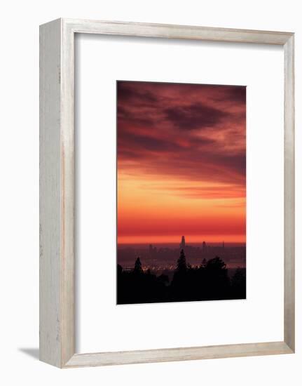 Sweet Silk Sunset Over San Francisco Golden Fire in the Sky-Vincent James-Framed Photographic Print