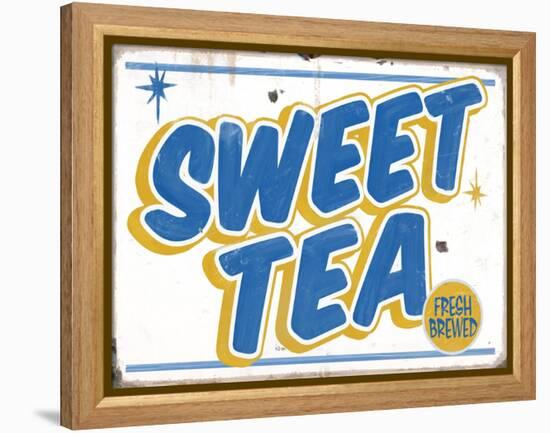 Sweet Tea Distressed-Retroplanet-Framed Premier Image Canvas