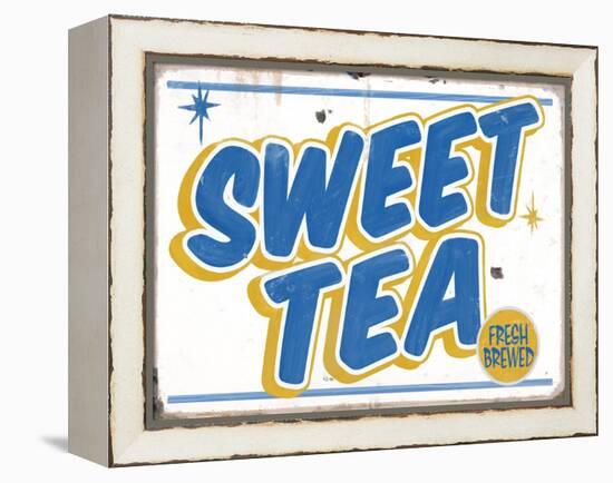 Sweet Tea Distressed-Retroplanet-Framed Premier Image Canvas