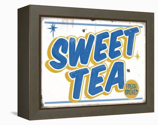 Sweet Tea Distressed-Retroplanet-Framed Premier Image Canvas