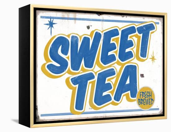 Sweet Tea Distressed-Retroplanet-Framed Premier Image Canvas