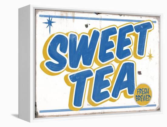 Sweet Tea Distressed-Retroplanet-Framed Premier Image Canvas