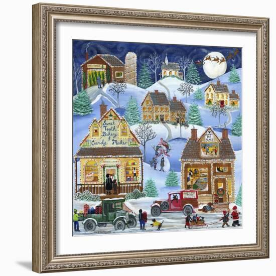 Sweet Tooth Bakery, Candy Maker, Happy Pet Place Christmas Village-Cheryl Bartley-Framed Giclee Print