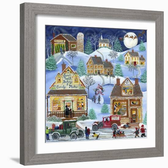 Sweet Tooth Bakery, Candy Maker, Happy Pet Place Christmas Village-Cheryl Bartley-Framed Giclee Print