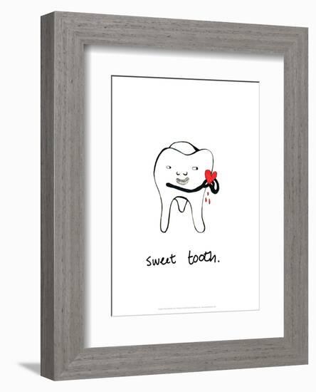 Sweet Tooth - Tom Cronin Doodles Cartoon Print-Tom Cronin-Framed Giclee Print