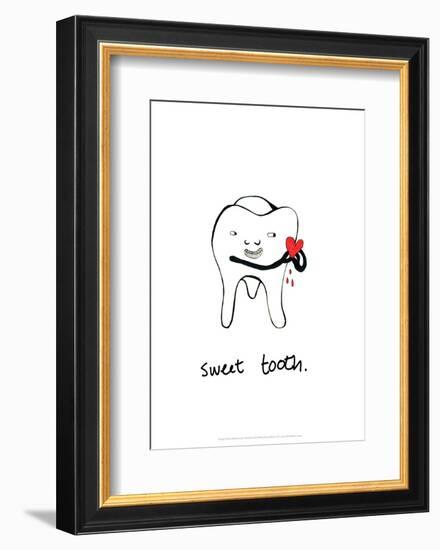 Sweet Tooth - Tom Cronin Doodles Cartoon Print-Tom Cronin-Framed Giclee Print