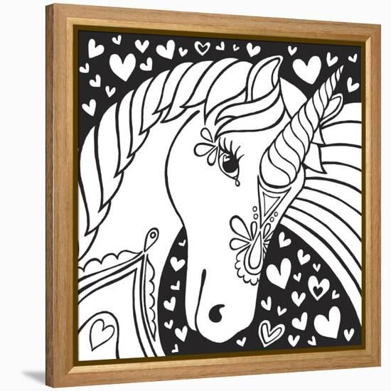 Sweet Unicorn-Hello Angel-Framed Premier Image Canvas