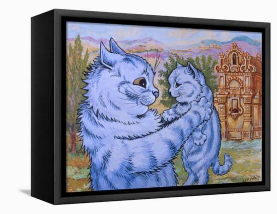 Sweetness Coyed Love into its Smile, C.1935-Louis Wain-Framed Premier Image Canvas