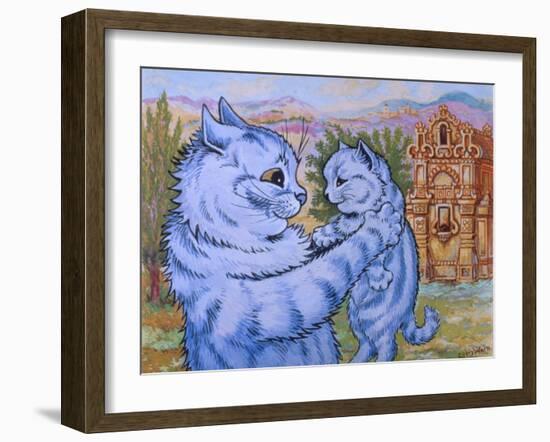Sweetness Coyed Love into its Smile, C.1935-Louis Wain-Framed Giclee Print