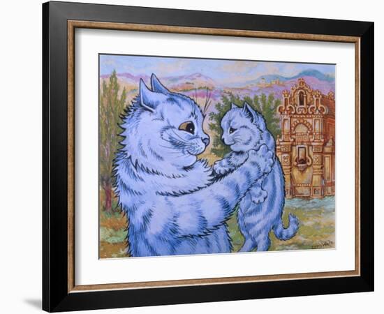 Sweetness Coyed Love into its Smile, C.1935-Louis Wain-Framed Giclee Print