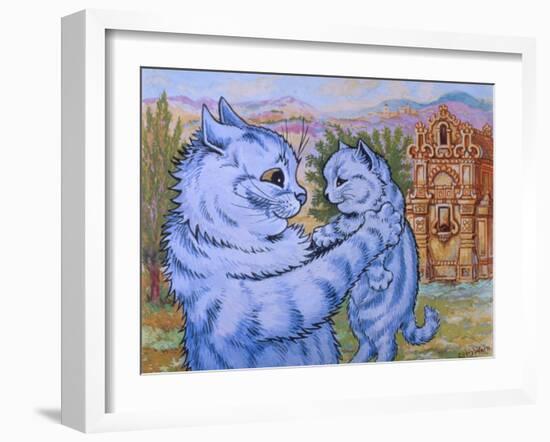 Sweetness Coyed Love into its Smile, C.1935-Louis Wain-Framed Giclee Print