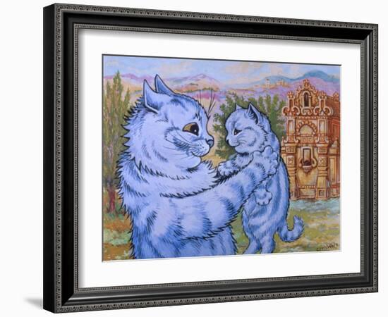 Sweetness Coyed Love into its Smile, C.1935-Louis Wain-Framed Giclee Print