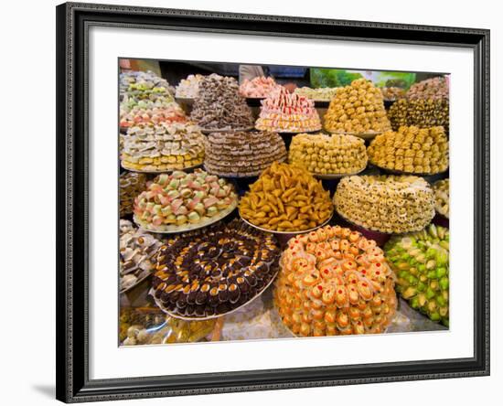 Sweets For Sale in the Souk of Meknes, Morocco, North Africa, Africa-Michael Runkel-Framed Photographic Print