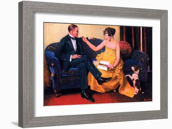 Sweets for the Sweet-Norman Rockwell-Framed Giclee Print