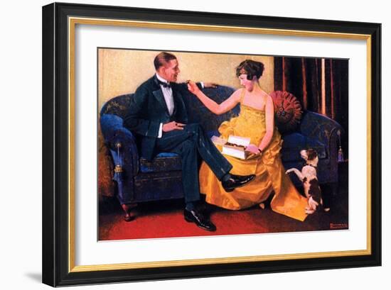 Sweets for the Sweet-Norman Rockwell-Framed Giclee Print