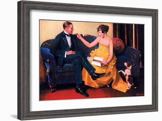 Sweets for the Sweet-Norman Rockwell-Framed Premium Giclee Print