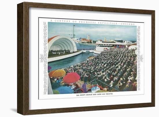 Swift Bridge and Theater, Chicago World Fair-null-Framed Art Print