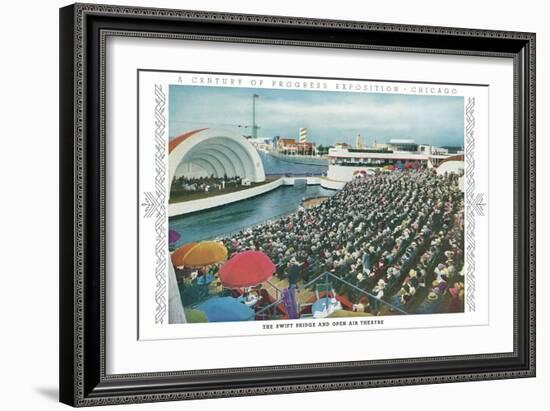 Swift Bridge and Theater, Chicago World Fair-null-Framed Art Print