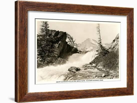 Swift Current Falls, Glacier-null-Framed Art Print