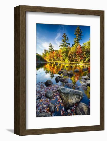 Swift River Autumn Reflections, New Hampshire-George Oze-Framed Photographic Print