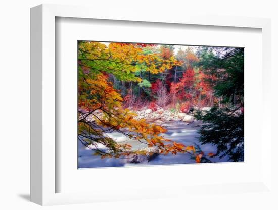 Swift River Autumn Scenic, New Hampshire-George Oze-Framed Photographic Print