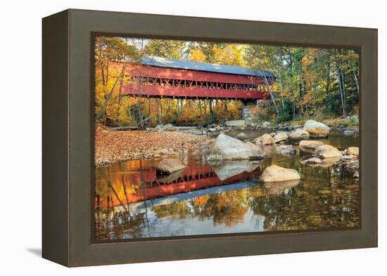 Swift River Covered Bridge-Alan Majchrowicz-Framed Stretched Canvas