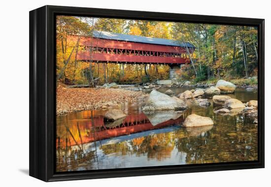 Swift River Covered Bridge-Alan Majchrowicz-Framed Stretched Canvas