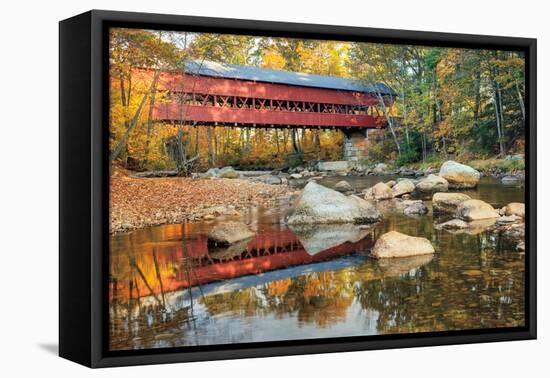 Swift River Covered Bridge-Alan Majchrowicz-Framed Stretched Canvas