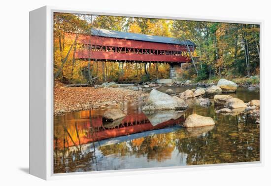 Swift River Covered Bridge-Alan Majchrowicz-Framed Stretched Canvas